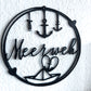 wanddeko meerweh schriftzug modern