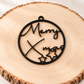 Runder Merry Xmas Christbaumanhänger aus 3D-gedrucktem PLA