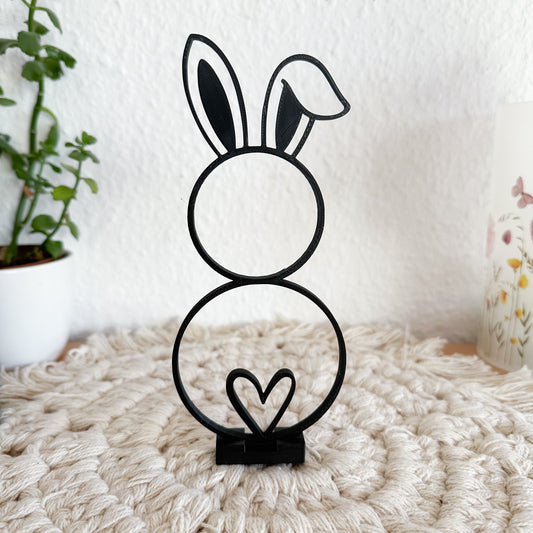 Easter bunnies line art decoration