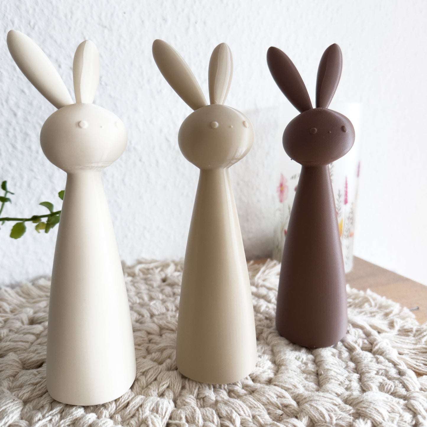 3D gedruckte Osterdeko Hase modern