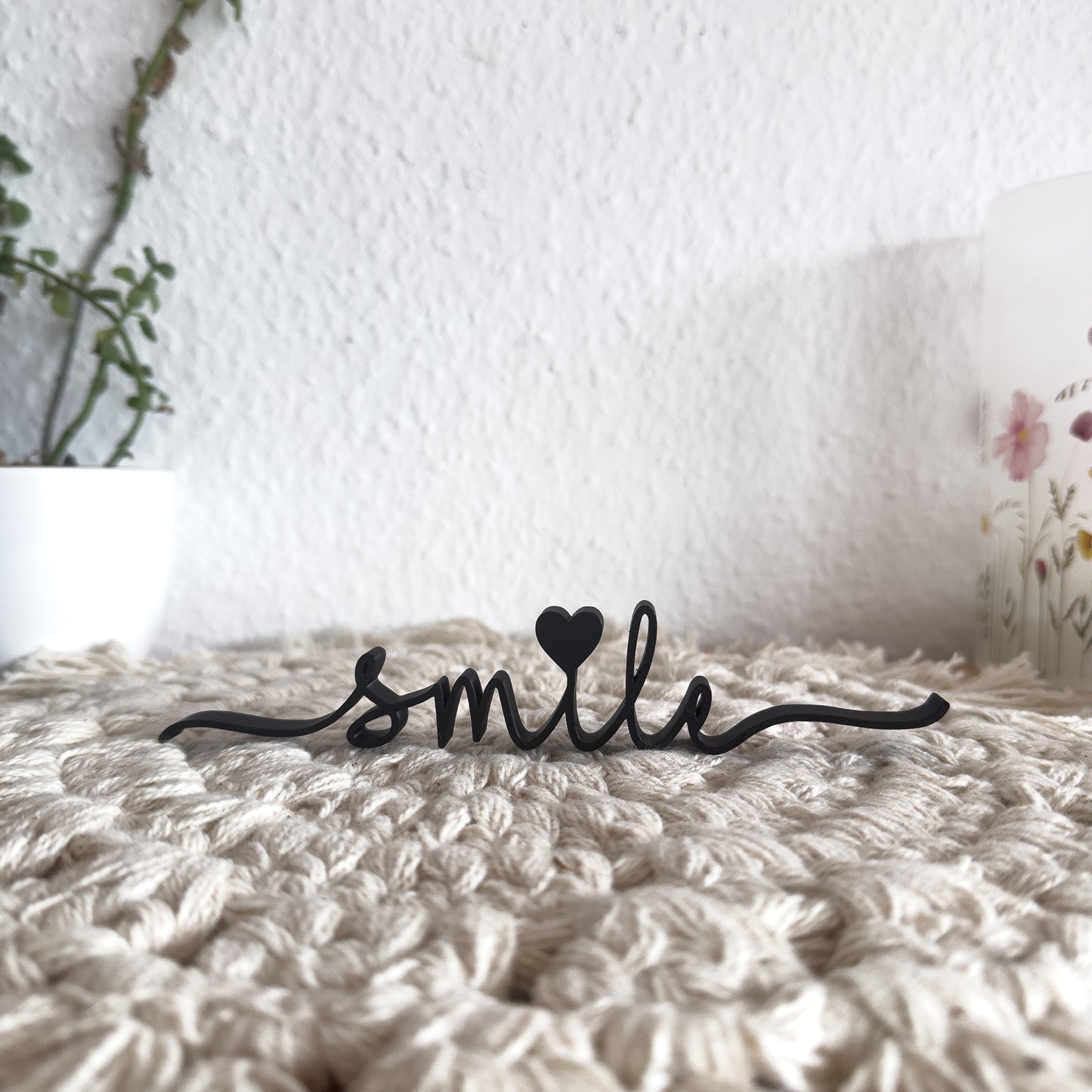 Smile Deko Aufsteller aus 3D-Druck