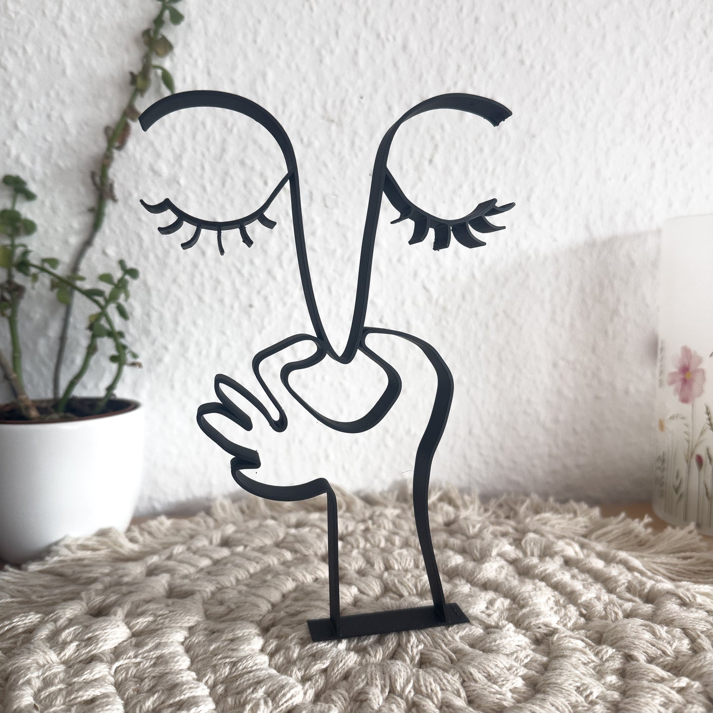 Lustiges WC Schild Stinkt im Line Art Design aus 3D-Druck