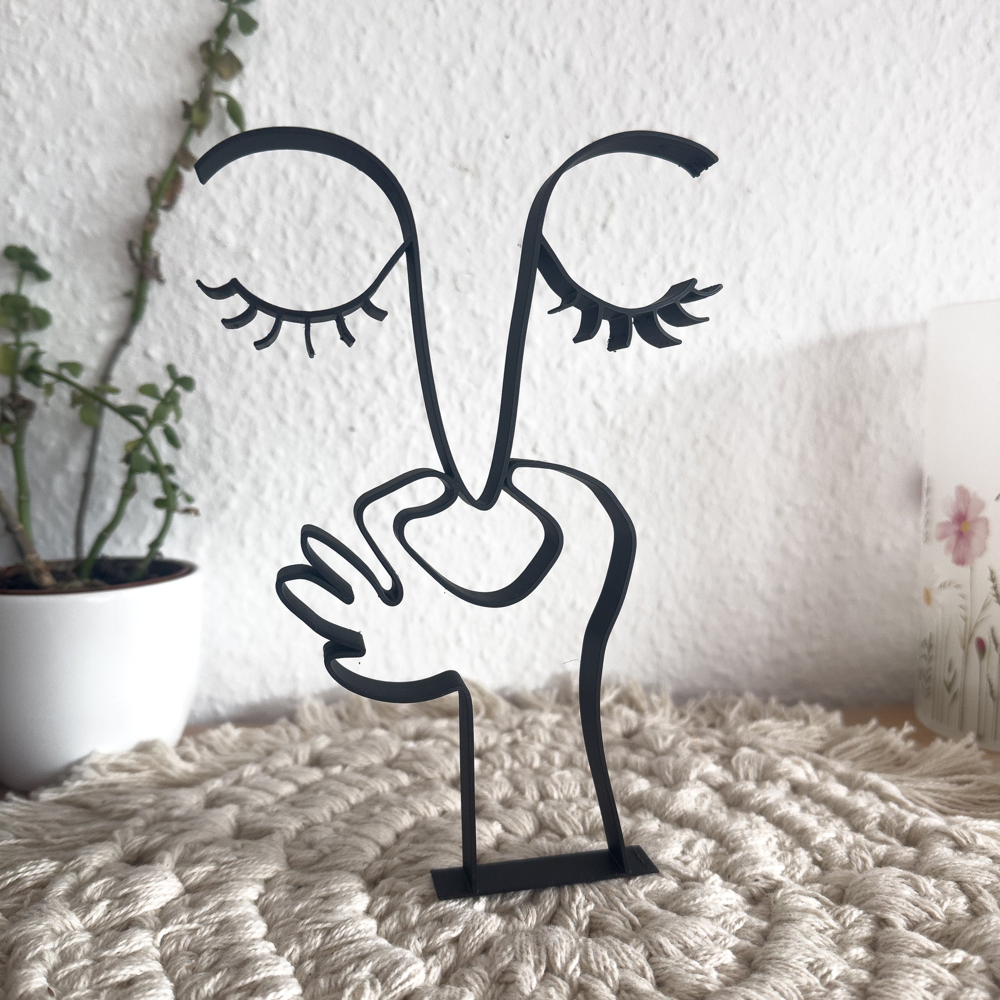 Lustiges WC Schild Stinkt im Line Art Design aus 3D-Druck