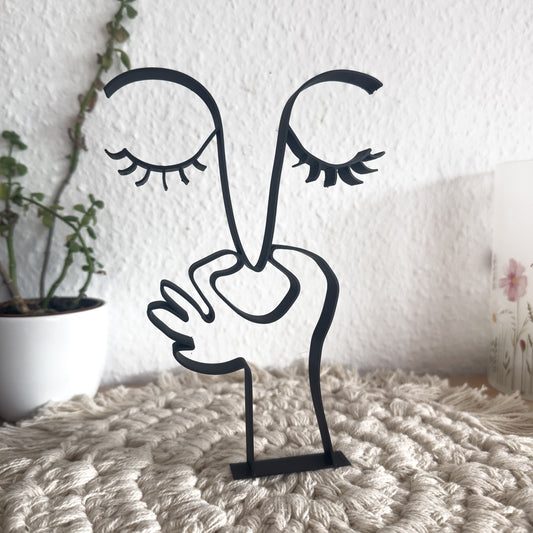 Lustiges WC Schild Stinkt im Line Art Design aus 3D-Druck