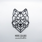 Wolf Wanddeko – 3D-gedrucktes Wandbild im Line Art Design aus PLA