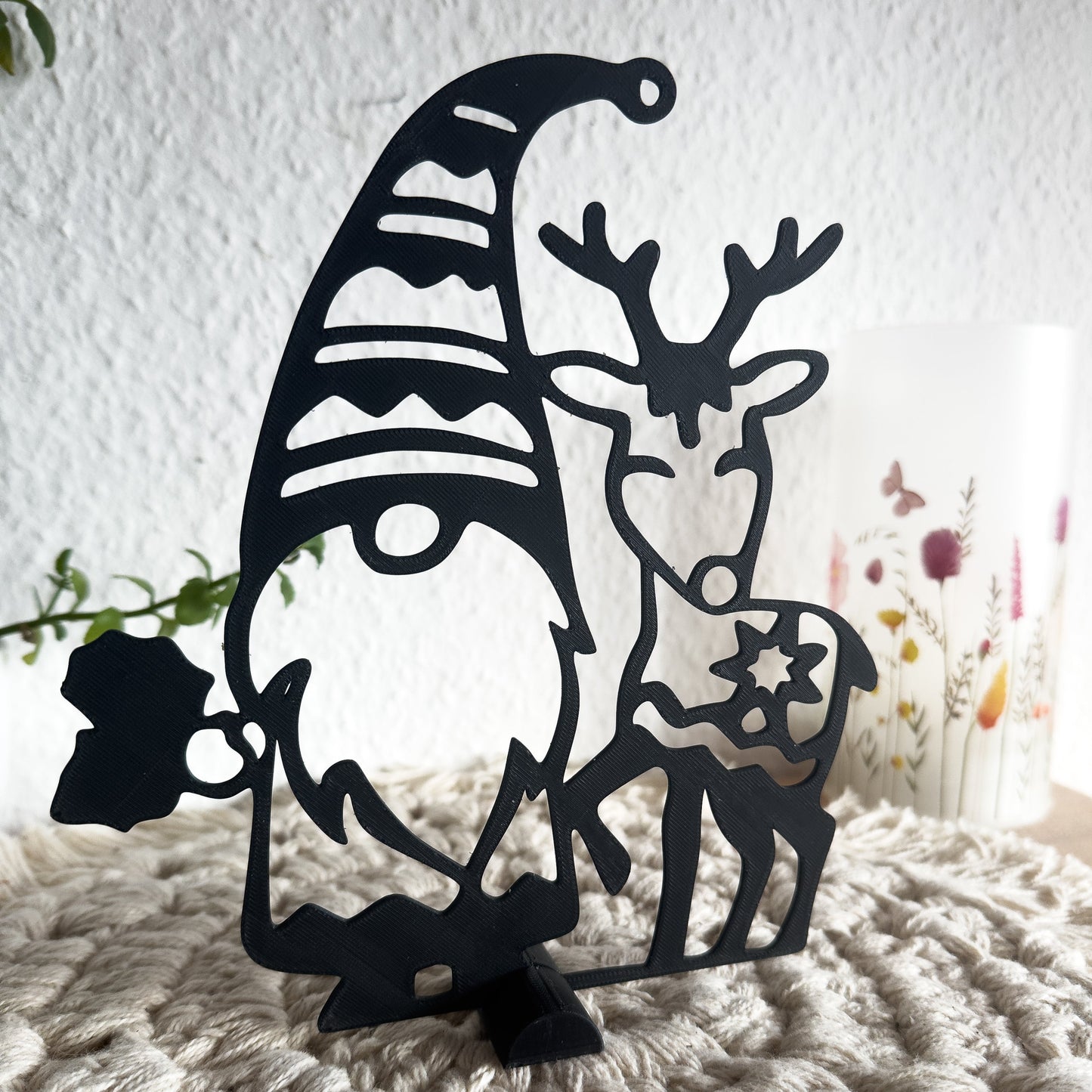 3D Druck Wichtelfigur mit Reh – Winter- und Weihnachtsdeko