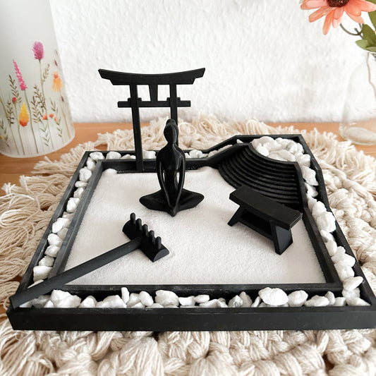Zengarten Mini – 3D-gedruckte Tischdeko aus PLA für Achtsamkeit