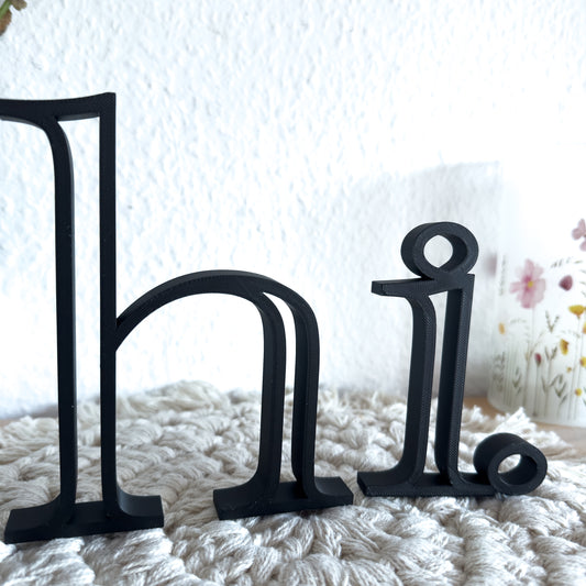 schriftzug hi tischdeko 3d druck