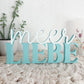 Meer Liebe Schriftzug – 3D-Druck PLA Aufsteller als maritime Dekoration